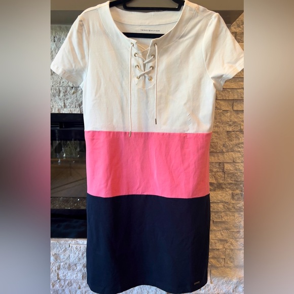 Tommy Hilfiger size Small Petite 100% Cotton summer color lock dress - Picture 1 of 9